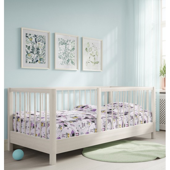 Σεντόνια Κούνιας Σετ Ballet Purple Cotton Cokitex (125x175) 3Τεμ