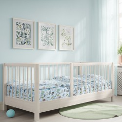 Σεντόνια Κούνιας Σετ Guitar Blue Cotton Cokitex (125x175) 3Τεμ