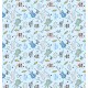 Σεντόνια Κούνιας Σετ Guitar Blue Cotton Cokitex (125x175) 3Τεμ