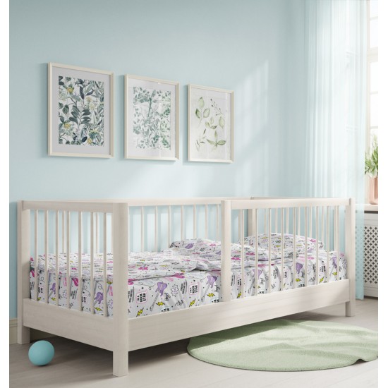 Σεντόνια Κούνιας Σετ Guitar Pink Cotton Cokitex (125x175) 3Τεμ