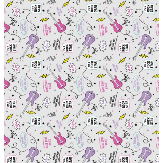 Σεντόνια Κούνιας Σετ Guitar Pink Cotton Cokitex (125x175) 3Τεμ