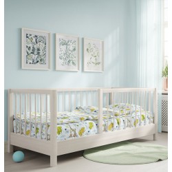 Σεντόνια Κούνιας Σετ Jungle Blue Cotton Cokitex (125x175) 3Τεμ