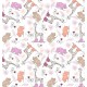 Σεντόνια Κούνιας Σετ Jungle Pink Cotton Cokitex (125x175) 3Τεμ