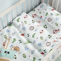 Σεντόνια Κούνιας Σετ Oasis Green Cotton Cokitex (125x175) 3Τεμ