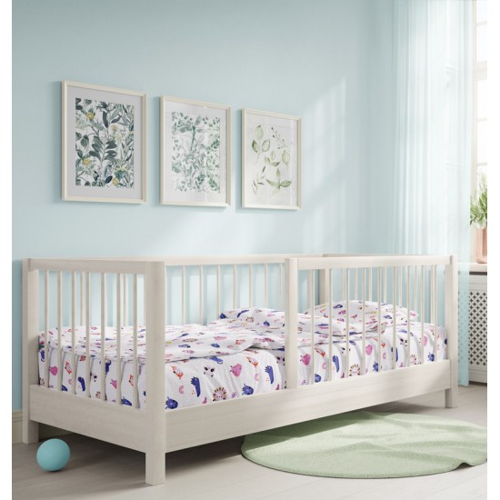 Σεντόνια Κούνιας Σετ Oasis Pink Cotton Cokitex (125x175) 3Τεμ
