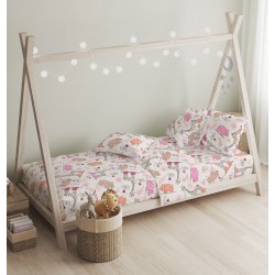 Πάπλωμα Παιδικό Μονό Σετ Jungle Pink Cotton Cokitex (160x240) 2Τεμ Πάπλωμα Παιδικό Μονό Σετ Jungle Pink Cotton Cokitex (160x240) 2Τεμ