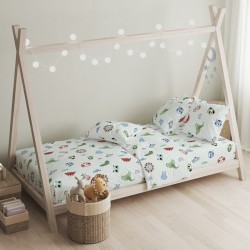 Πάπλωμα Παιδικό Μονό Σετ Oasis Green Cotton Cokitex (160x240) 2Τεμ