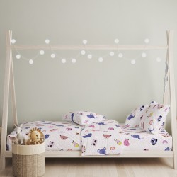 Πάπλωμα Παιδικό Μονό Σετ Oasis Pink Cotton Cokitex (160x240) 2Τεμ