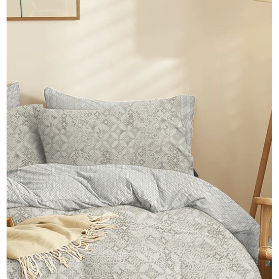 Μαξιλαροθήκες Σετ Marta Dante Grey Polycotton Cokitex (50x70) 2Τεμ