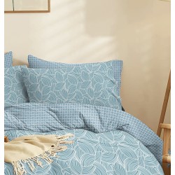 Μαξιλαροθήκες Σετ Marta Zinnia Blue Polycotton Cokitex (50x70) 2Τεμ
