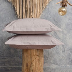 Μαξιλαροθήκες Σετ Melody Grey 200TC Percale Cotton Cokitex (50x70) 2Τεμ