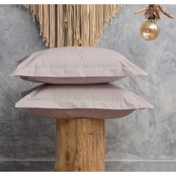 Μαξιλαροθήκες Σετ Melody Grey 200TC Percale Cotton Cokitex (50x70) 2Τεμ