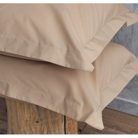 Μαξιλαροθήκες Σετ Melody Beige 200TC Percale Cotton Cokitex (50x70) 2Τεμ