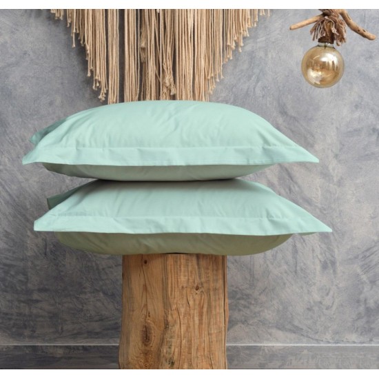 Μαξιλαροθήκες Σετ Melody Mint 200TC Percale Cotton Cokitex (50x70) 2Τεμ