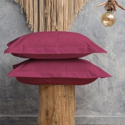 Μαξιλαροθήκες Σετ Melody Plum 200TC Percale Cotton Cokitex (50x70) 2Τεμ