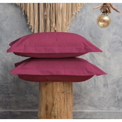Μαξιλαροθήκες Σετ Melody Plum 200TC Percale Cotton Cokitex (50x70) 2Τεμ