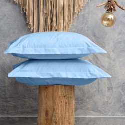 Μαξιλαροθήκες Σετ Melody Blue 200TC Percale Cotton Cokitex (50x70) 2Τεμ