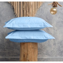 Μαξιλαροθήκες Σετ Melody Blue 200TC Percale Cotton Cokitex (50x70) 2Τεμ