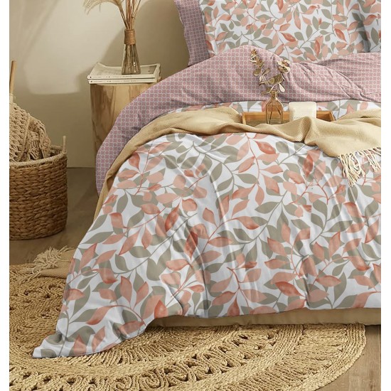Παπλωματοθήκη Μονή Marta Filo Rose Polycotton Cokitex (165x245) 1Τεμ