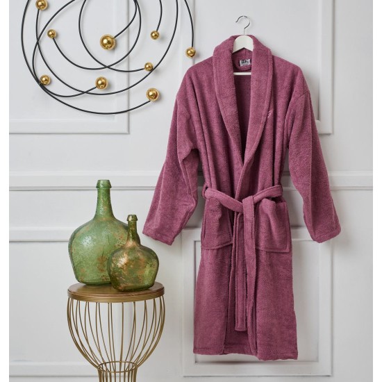 Μπουρνούζι Με Γιακά Bathrobes Pure Dusty Purple Cotton Cokitex 1Τεμ
