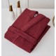 Μπουρνούζι Με Γιακά Bathrobes Pure Burgundy Cotton Cokitex 1Τεμ