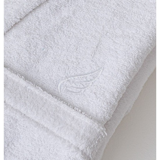 Μπουρνούζι Με Γιακά Bathrobes Pure White Cotton Cokitex 1Τεμ