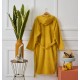 Μπουρνούζι Με Κουκούλα Bathrobes Pure Yellow Cotton Cokitex 1Τεμ