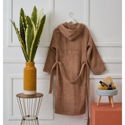 Μπουρνούζι Με Κουκούλα Bathrobes Pure Latte Cotton Cokitex 1Τεμ