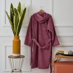 Μπουρνούζι Με Κουκούλα Bathrobes Pure Dusty Purple Cotton Cokitex 1Τεμ