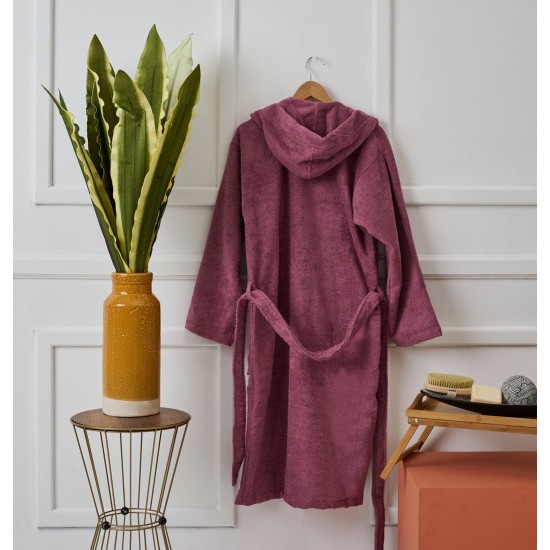 Μπουρνούζι Με Κουκούλα Bathrobes Pure Dusty Purple Cotton Cokitex 1Τεμ