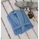 Μπουρνούζι Με Κουκούλα Bathrobes Pure Blue Cotton Cokitex 1Τεμ