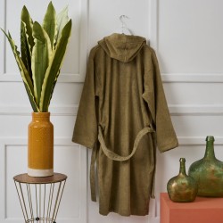 Μπουρνούζι Με Κουκούλα Bathrobes Pure Olive Cotton Cokitex 1Τεμ