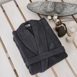 Μπουρνούζι Με Κουκούλα Bathrobes Pure Black Cotton Cokitex 1Τεμ