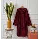 Μπουρνούζι Με Κουκούλα Bathrobes Pure Burgundy Cotton Cokitex 1Τεμ