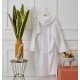 Μπουρνούζι Με Κουκούλα Bathrobes Pure White Cotton Cokitex 1Τεμ