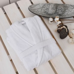 Μπουρνούζι Με Κουκούλα Bathrobes Pure White Cotton Cokitex 1Τεμ