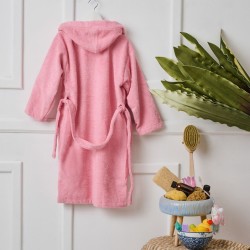 Μπουρνούζι Παιδικό Με Κουκούλα Bathrobes Kids New Beauty Line Pink Candy Cotton Cokitex 1Τεμ