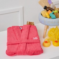 Μπουρνούζι Παιδικό Με Κουκούλα Bathrobes Kids New Beauty Line Strawberry Cotton Cokitex 1Τεμ