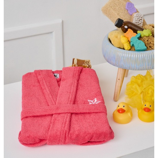 Μπουρνούζι Παιδικό Με Κουκούλα Bathrobes Kids New Beauty Line Strawberry Cotton Cokitex 1Τεμ