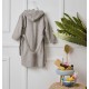 Μπουρνούζι Παιδικό Με Κουκούλα Bathrobes Kids New Beauty Line Grey Cotton Cokitex 1Τεμ