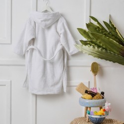 Μπουρνούζι Παιδικό Με Κουκούλα Bathrobes Kids New Beauty Line White Cotton Cokitex 1Τεμ