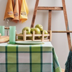 Τραπεζομάντηλο Cloe Green Νηματοβαφή Cotton Cokitex (140x140) 1Τεμ