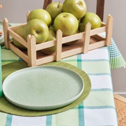 Τραπεζομάντηλο Cloe Green Νηματοβαφή Cotton Cokitex (140x140) 1Τεμ