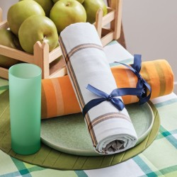 Τραπεζομάντηλο Simple White Νηματοβαφή Cotton Cokitex (140x140) 1Τεμ