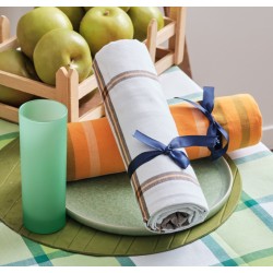 Τραπεζομάντηλο Simple White Νηματοβαφή Cotton Cokitex (140x140) 1Τεμ