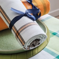 Τραπεζομάντηλο Simple White Νηματοβαφή Cotton Cokitex (140x140) 1Τεμ