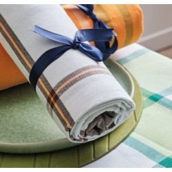 Τραπεζομάντηλο Simple White Νηματοβαφή Cotton Cokitex (140x140) 1Τεμ