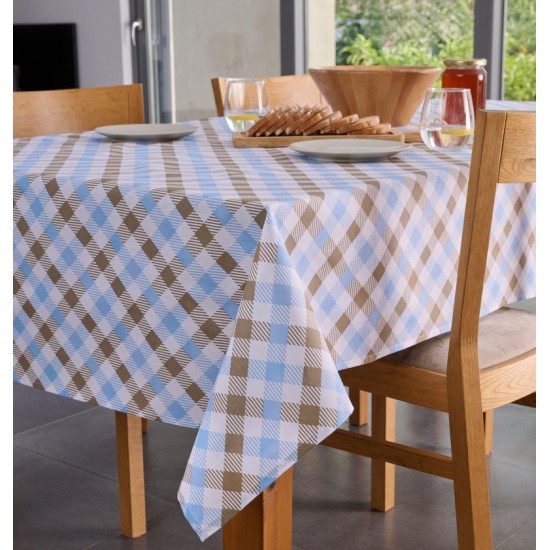 Τραπεζομάντηλο Multi Line Quadri Blue Cokitex (140x140) 1Τεμ