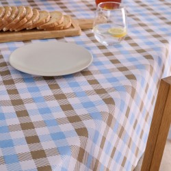 Τραπεζομάντηλο Multi Line Quadri Blue Cokitex (140x140) 1Τεμ