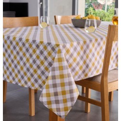 Τραπεζομάντηλο Multi Line Quadri Gold Cokitex (140x140) 1Τεμ Τραπεζομάντηλο Multi Line Quadri Gold Cokitex (140x140) 1Τεμ